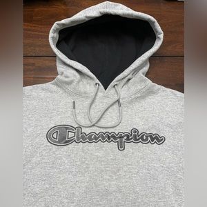 Champion Grey Hoodie w/ Kangaroo Pocket Men's size Small